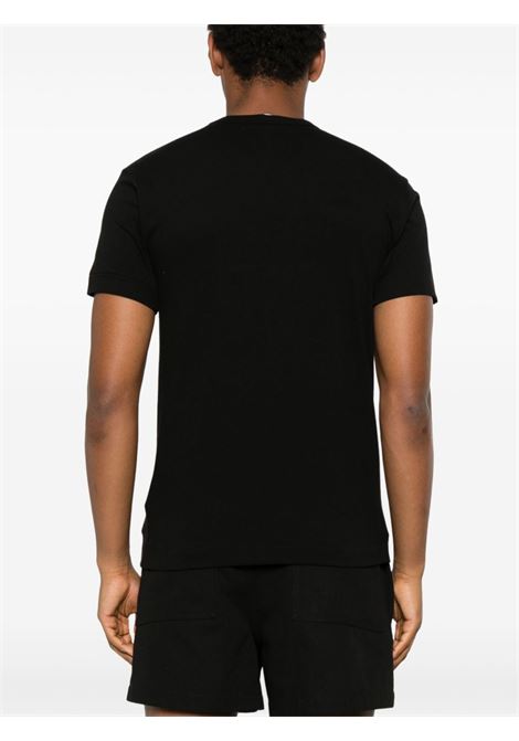logo print knit t-shirt unisex black COMME DES GARÇONS PLAY | AX-T112-0511